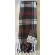 Baby Alpaca/Acrylic/Nylon Blend Scarf, Red and Blue Check