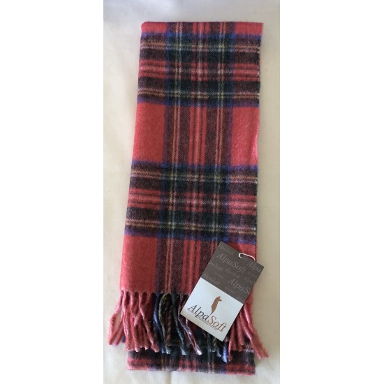 Baby Alpaca/Acrylic/Nylon Blend Scarf, Tartan