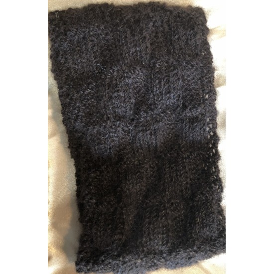 Handmade 100% Alpaca Ear Warmers, Black