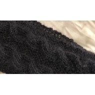 Handmade 100% Alpaca Ear Warmers, Black with Cable Detail