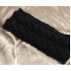 Handmade 100% Alpaca Ear Warmers, Black with Cable Detail
