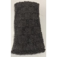 Handmade 100% Alpaca Ear Warmers, Dark Grey