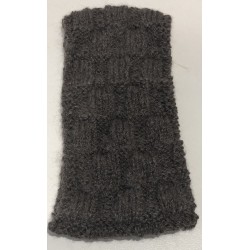 Handmade 100% Alpaca Ear Warmers, Dark Grey