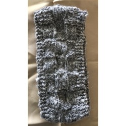 Handspun and handmade Alpaca/Merino Ear Warmers, Grey