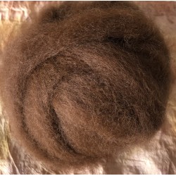 Alpaca Rovings - 100gm Dark Brown