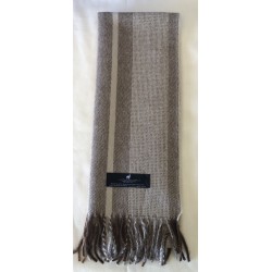 Alpaca scarf, Brown Stripe, 100% baby alpaca