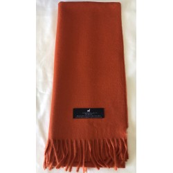 Alpaca Scarf, Burnt Orange, 100% baby alpaca