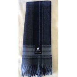 Alpaca Scarf, Navy Check, 100% baby alpaca