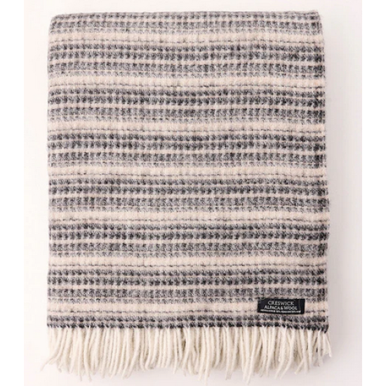 Alpaca/Wool Throw, Brown Crepe