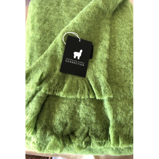 100% Alpaca Throw, Pistachio 