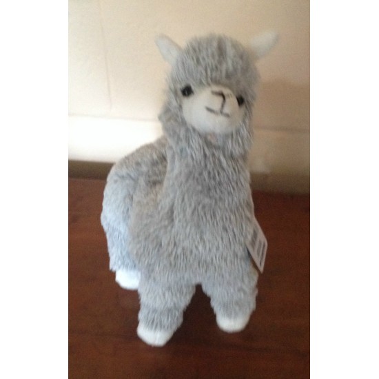 Alpaca Soft Toy Plushie, Grey (Large, 30 cm)