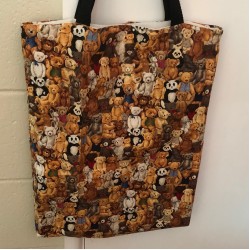 Handmade Re-Useable Shopping Bag, Teddy Bear Design