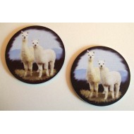 Handmade Slate Coaster With Alpaca Scene (Each)