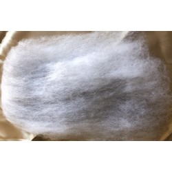 Alpaca Rovings - 50gm Grey/White Blend