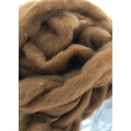 Alpaca Rovings - 100gm Light Brown