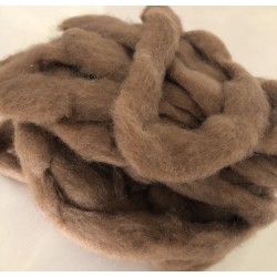 Alpaca Rovings - 100gm Mid Brown