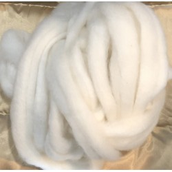 Alpaca Rovings - 100gm White Voltaire