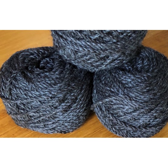 Alpaca Yarn, Dark Grey 5-8 Ply