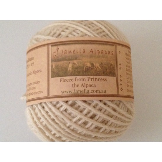 Alpaca Yarn, Light Fawn 5-8 Ply (Princess)