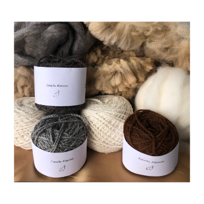 Alpaca, Merino, soysilk, bamboo fibre, and eco-friendly fibre blends